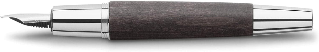 Faber-Castell 148221 - Füllfederhalter e-motion Holz / Chrom, Feder: F, inklusive Geschenkverpackung