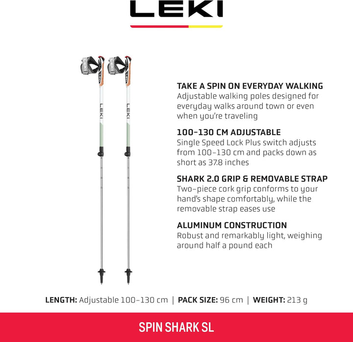Leki Spin Shark SL Stöcke white-smokegreen, white-smokegreen