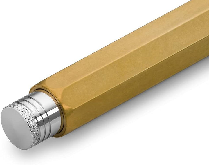 Kaweco Sketch Up Brass Fallbleistift 5,6 mm 5B I Minenbleistift aus massivem Metall in oktogonalem A
