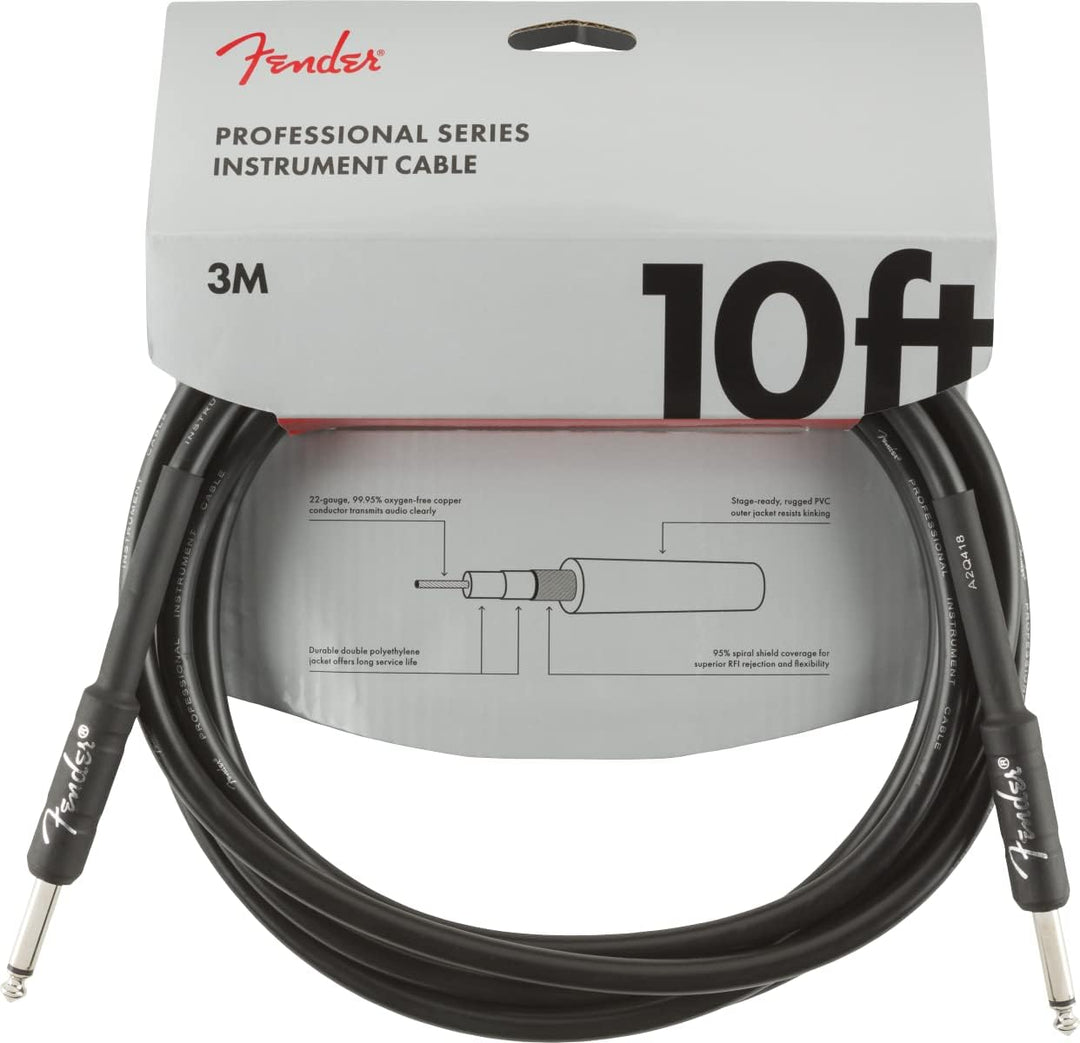 Fender Frontman 10G Combo Gitarrenverstärker & Professional Series Instrumentenkabel – 10 ft / 3 m G
