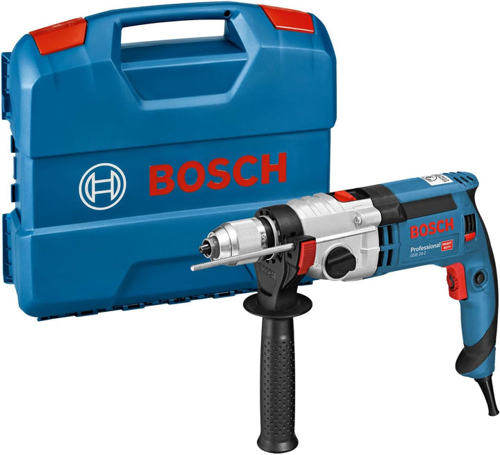 Bosch Professional Schlagbohrmaschine GSB 24-2 (1100 Watt, Max. Drehmoment: 40/14,5 Nm, in L-Case),