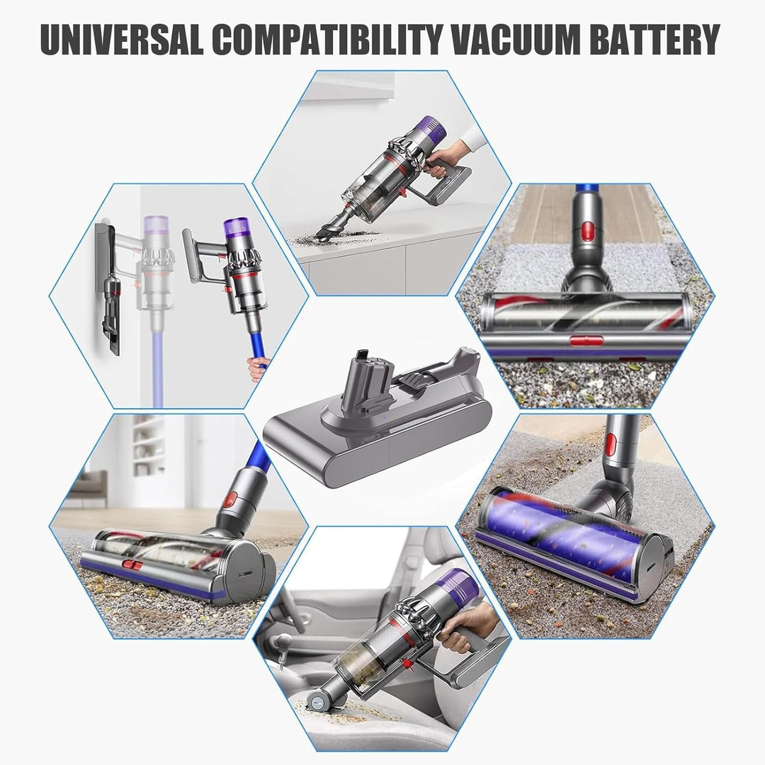 V11 Akku Kompatibel mit Dyson V11 Akku 6000mAh Button Click in Installation Style V11 SV15 SV16 SV22