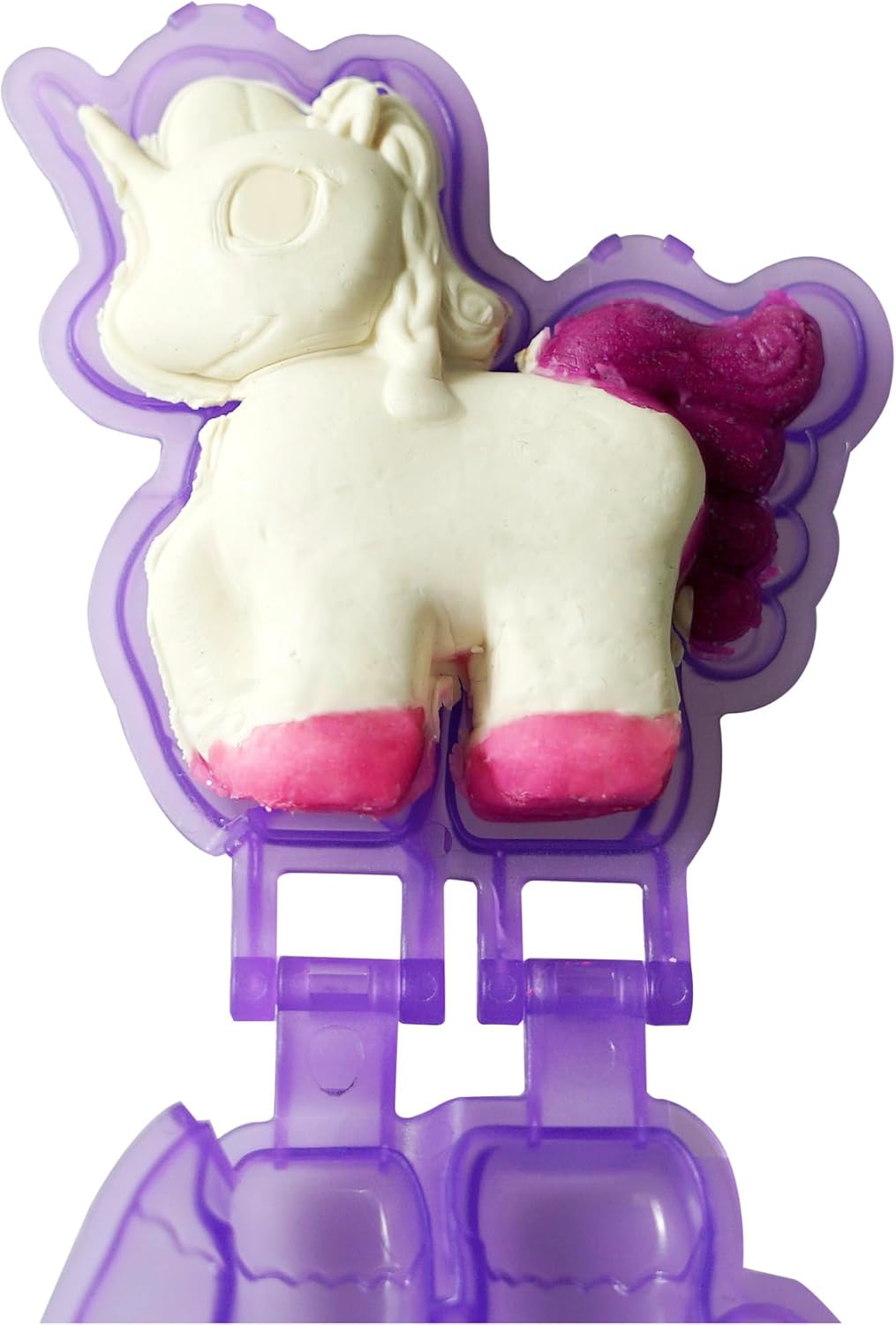 Simba 106326054 - Art und Fun Knetset Einhorn im Koffer, Plattform zum Bespielen, 4x30g Knete, 15 Te