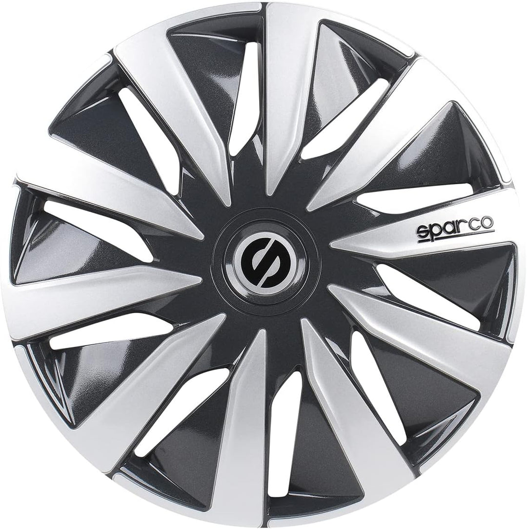 Satz Sparco Radzierblenden Lazio 14-Zoll Grau/Silber 14" Grau, 14" Grau