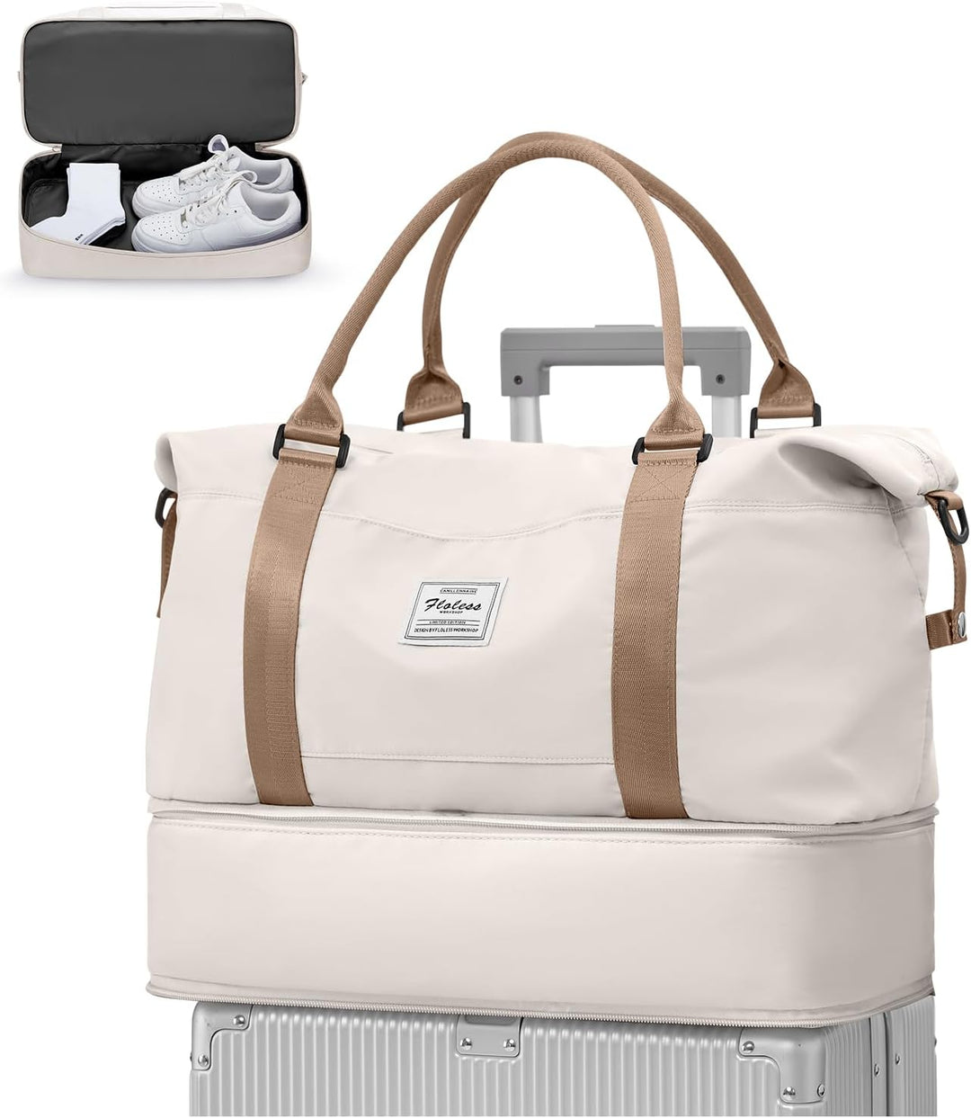 WEPLAN Reisetasche Damen Handgepäck Tasche Ryanair 40x20x25 für Flugzeug Tasche Weekender Damen Trav
