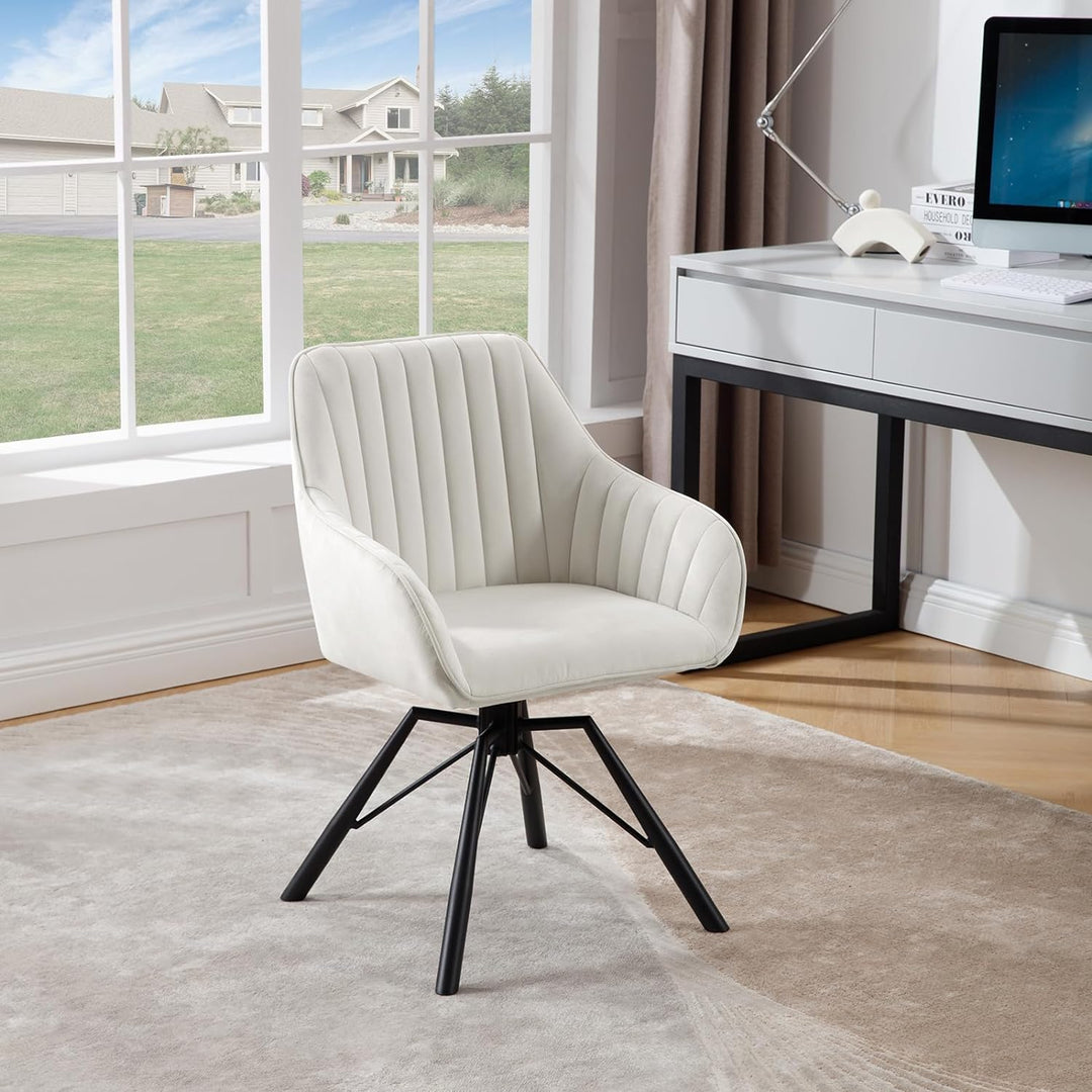 WOLTU Esszimmerstühle drehbar 2er Set, Samt Stuhl Esszimmer, Sessel Wohnzimmer, Drehstuhl, Küchenstu