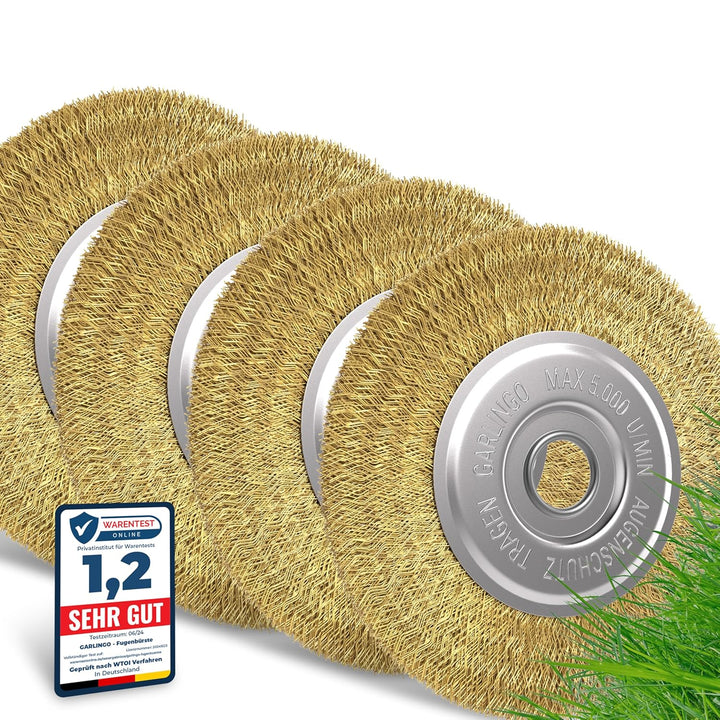 GARLINGO Fugenbürste 4er Set | Kompatibel mit Gloria Multibrush und Anderen Drahtbürsten | 10 mm Bre