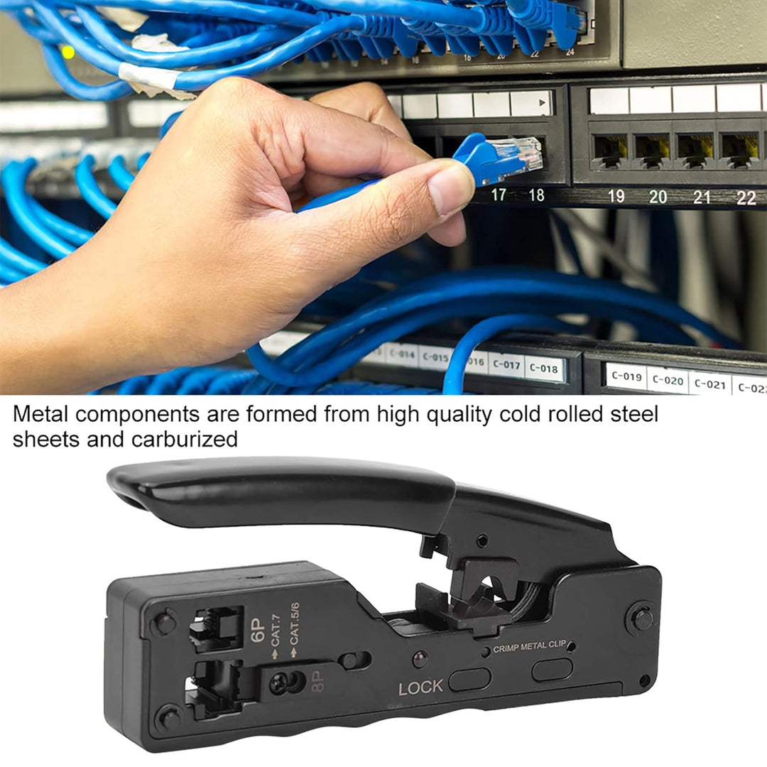 8P 6P RJ45 RJ12/11 Netzwerkkabelzange RJ-Stecker Multifunktions-Crimpzange für Verdrahtungsrahmen, M