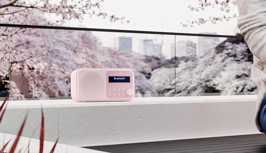 SHARP DR-P420 Portables Digitalradio (DAB/DAB+/FM mit RDS, USB, Bluetooth 5.0, 3,5mm Klinke Wecker-F
