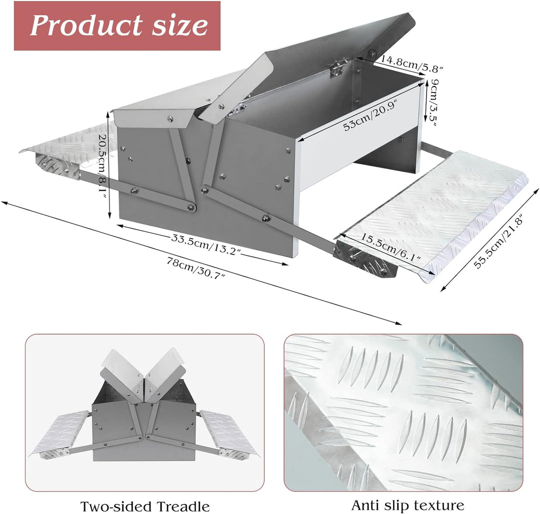 MUALROUS Futterautomat Hühner Rattensicher Hühner Futterspender Automatischer 5kg Trittplatte Hühner