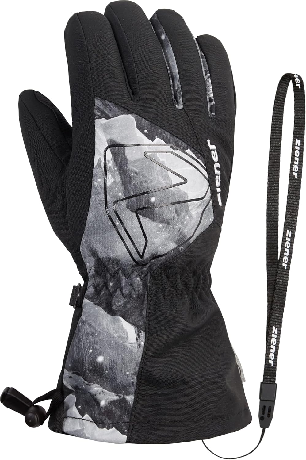Ziener Kinder Laval Ski-Handschuhe/Wintersport | wasserdicht, extra warm, Wolle 7.5 black.grey mount