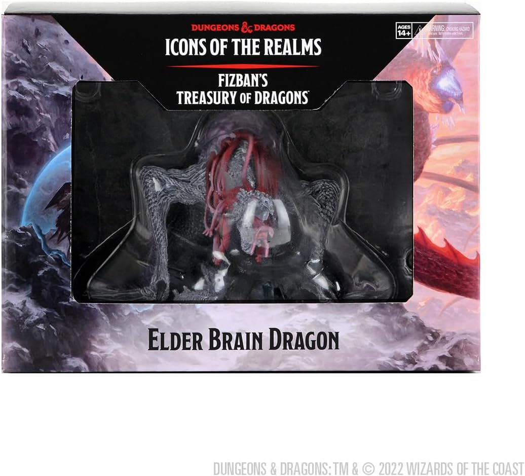 D&D Fizban's Treasury of Dragons Premium Set 1 Elder Brain Dragon: D&D Icons of The Realms Miniature