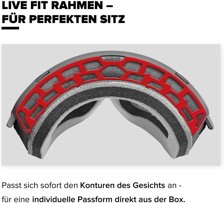 ATOMIC REVENT HD Skibrille - Skibrillen mit kontrastreichen Farben - Hochwertig verspiegelte Snowboa