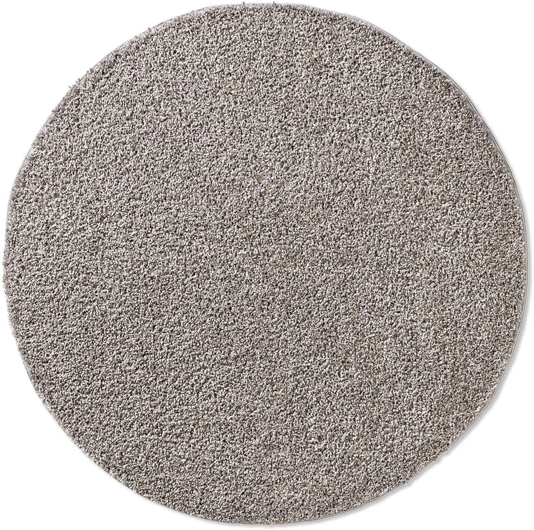 Taracarpet Shaggy Teppich Wohnzimmer Venezia Hochflor Langflor Teppiche modern Grau 120 cm rund 120x