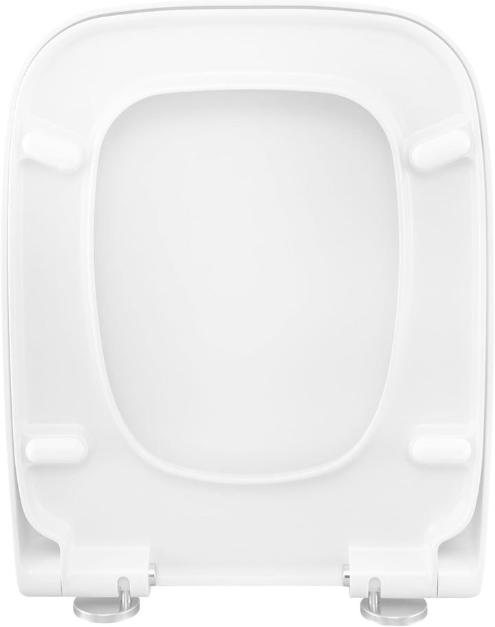 WOLTU Toilettendeckel, WC Sitz Toilettensitz mit Absenkautomatik, Fast Fix/Schnellbefestigung, Durop