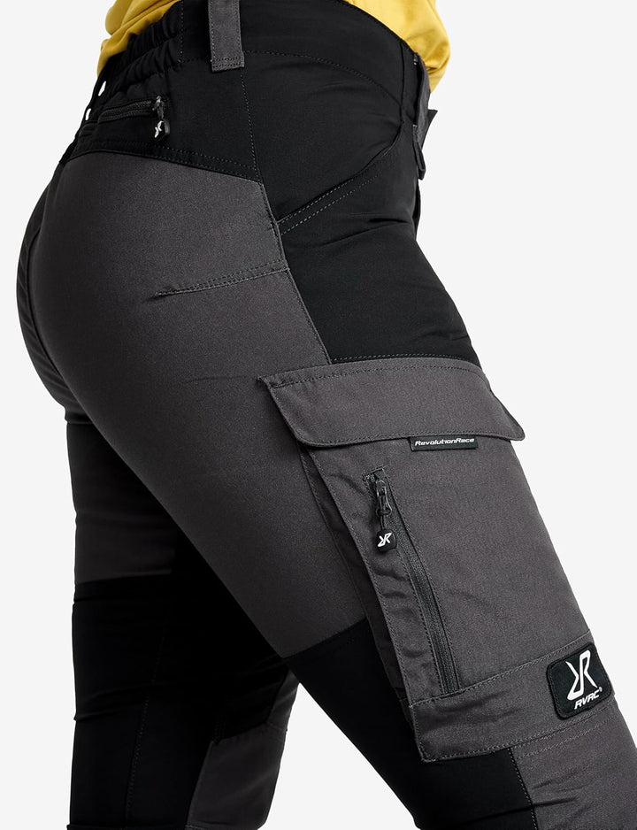 RevolutionRace Damen RVRC GP Pants, Hose zum Wandern und für viele Outdoor-Aktivitäten, Jet Black, X