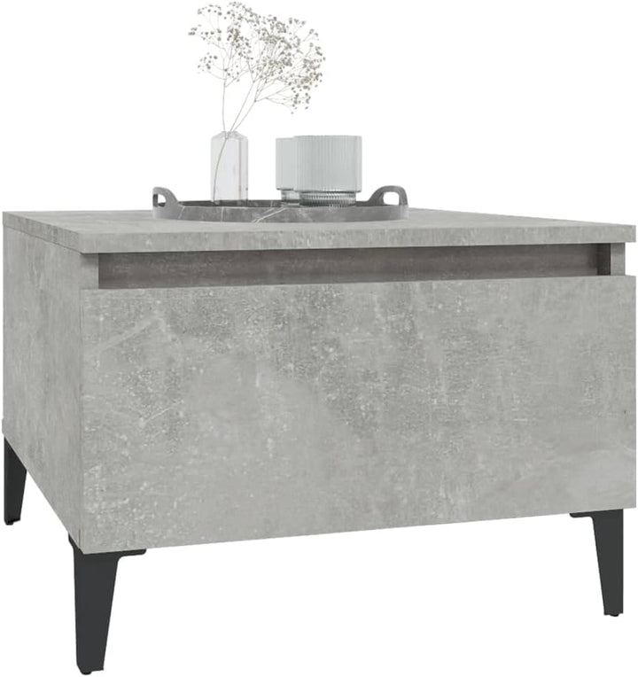FIRBNUS Beistelltische 2 STK. Betongrau Beistelltisch Sofa Beistelltisch mit Schublade Beistelltisch