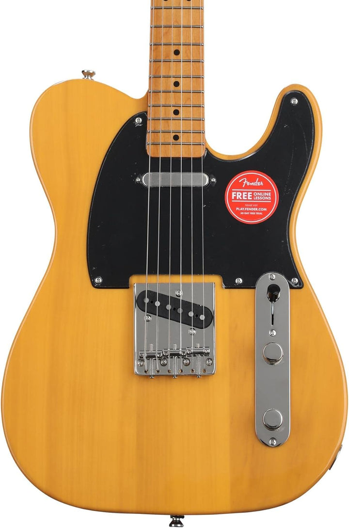 Squier by Fender Classic Vibe '50s Telecaster mit Ahorngriffbrett, Butterscotch Blonde, Standardgrös