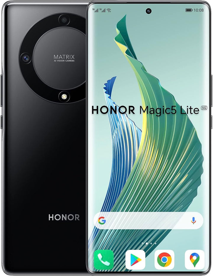 HONOR HONOR Magic5 Lite 5G Handy, Smartphone Akku 5100mAh, AMOLED gebogener Bildschirm 120Hz, dünn u