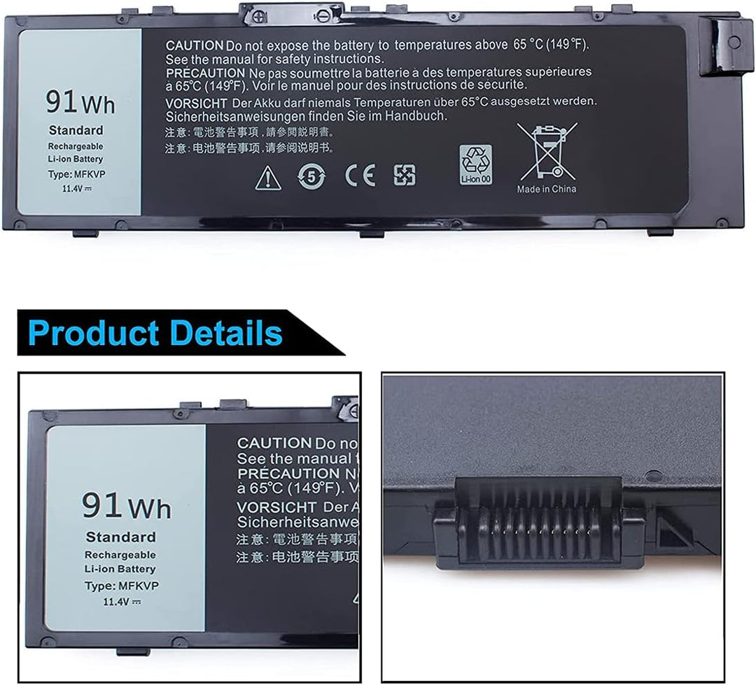 ASKC MFKVP Laptop Akku für Dell Precision 15 7510 7520 M7510 17 7710 7720 M7710 Series 451-BBSF 451-