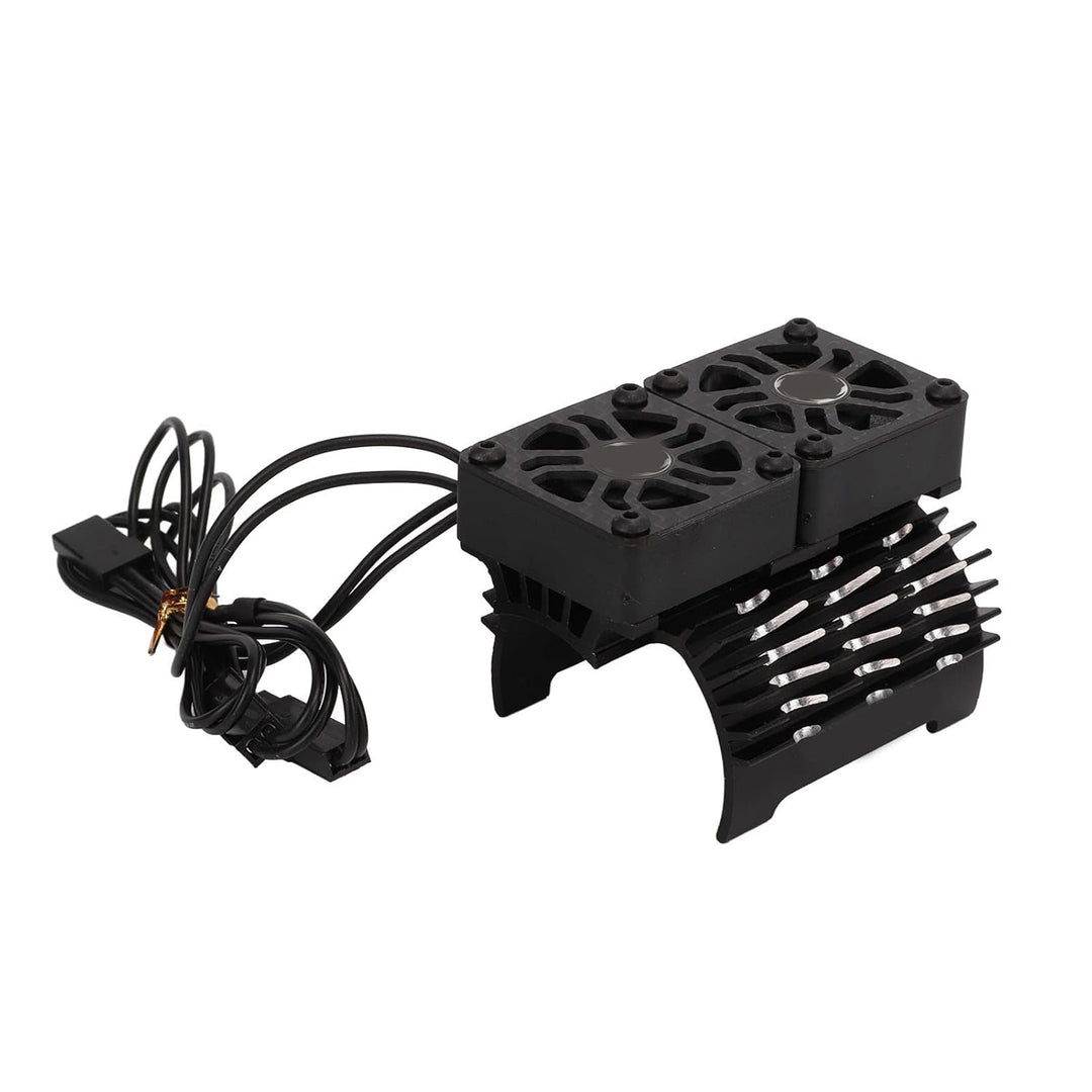 RC Bürstenloser Motor Lüfter, Doppelte Lüfter, 40‑42 mm, Alu, RC Car Kühlkörper für 1/8 ferngesteuer