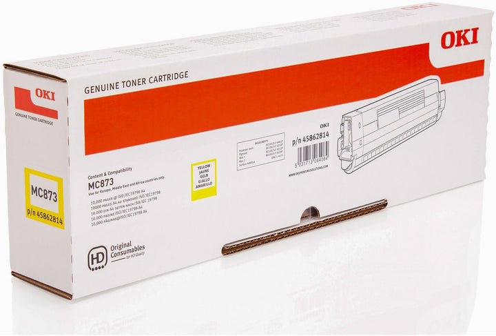 Oki MC873 Toner Gelb fuer 45862814 10000Seiten, Gelb