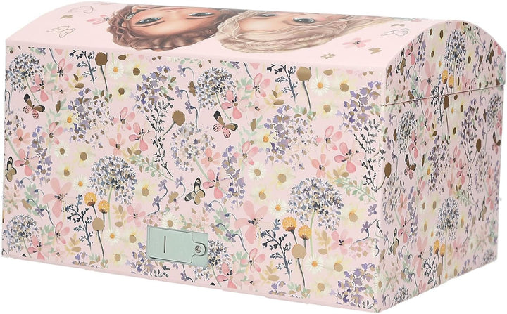 Depesche 13579 TOPModel Summer Feeling - Grosses Schmuckkästchen in Rosa, mit Model Motiv und floral