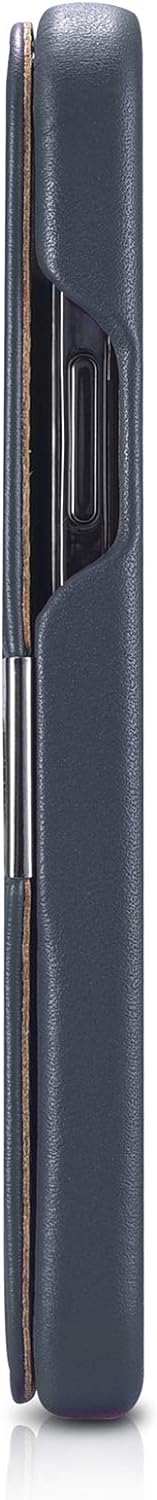 Mobiskin Hülle kompatibel mit Apple iPhone 12 Mini (5,4 Zoll), Handyhülle mit echtem Leder, Case, Sc