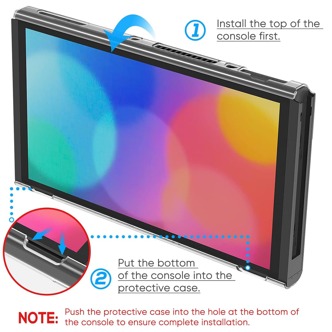 FYOUNG Zubehör Bundle Kompatibel mit Nintendo Switch OLED-Modell mit Tragetasche und Schutzhülle Tra