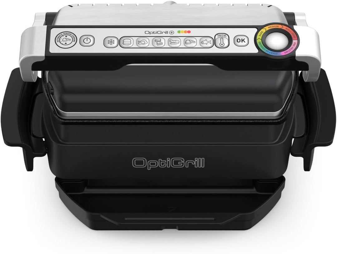 Tefal GC714D OptiGrill+ Kontaktgrill mit Backschale | 2000 Watt | 6 voreingestellte Programme | Auft