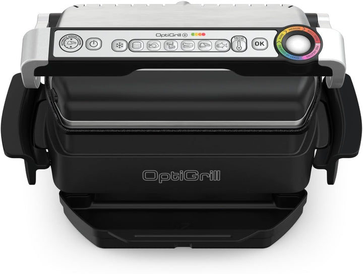 Tefal GC714D OptiGrill+ Kontaktgrill mit Backschale | 2000 Watt | 6 voreingestellte Programme | Auft