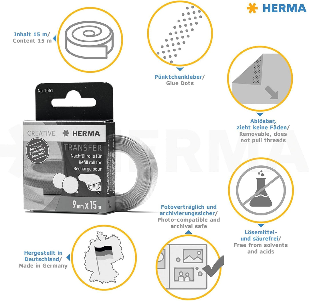 Herma abnehmbare Ersatzrollen 1061, Packung von zehn Stück