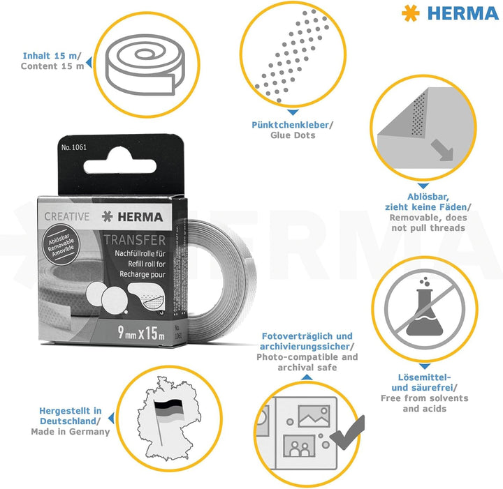 Herma abnehmbare Ersatzrollen 1061, Packung von zehn Stück