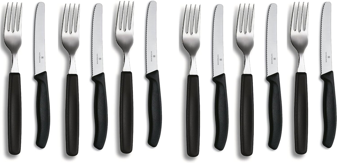 Victorinox 12-tlg. Tafelmesser-Set Swiss Classic (Schwarz)