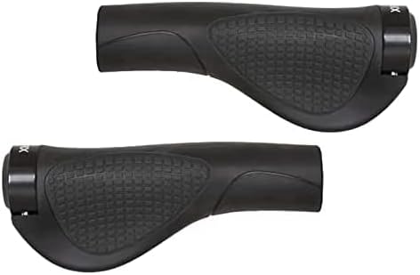 GORIX Ergo-Griffe für Fahrradlenker, für MTB, GX-D2 Schwarz, Schwarz