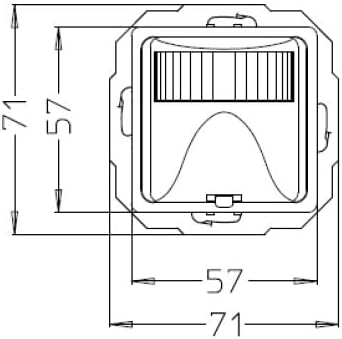 Kopp 805800010 Europa Infra Control 2D 180° UP IP20 Weiss Single, Weiss Single