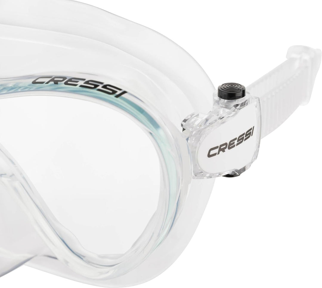 Cressi F1 - Rahmenlose Maske oder Rahmenlose Maske + Schnorchel Dry Combo Set zum Tauchen und Schnor