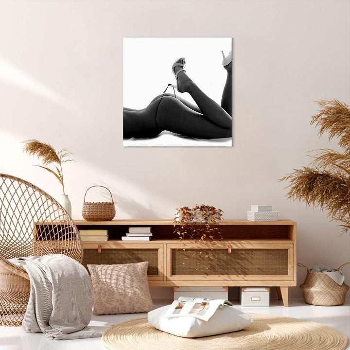 ARTTOR Bilder auf Leinwand Frau Akt Pose Leinwandbild mit Rahmen 60x60cm Wandbilder Dekoration Wohnz