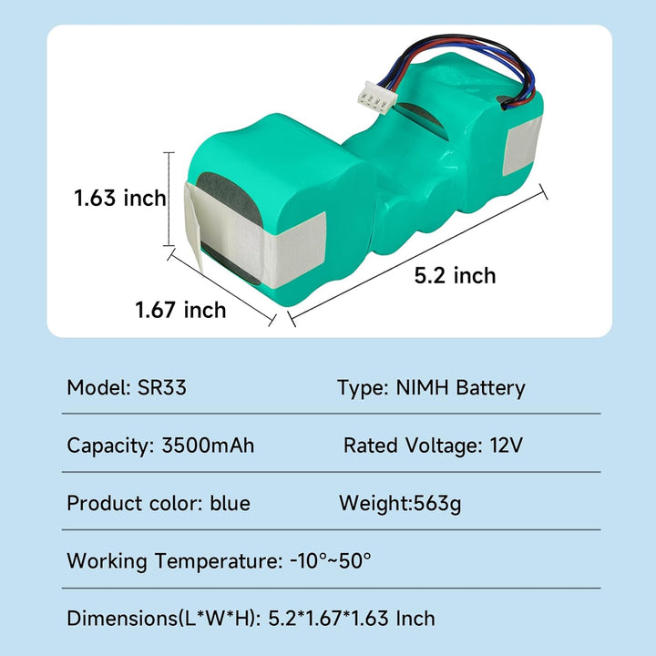 12V/3500mAh Ersatz Akku Für ECOVACS Deebot Ozmo 900, 901, 902, 907, 600, 610, M88, Deebot DE5G, Comb