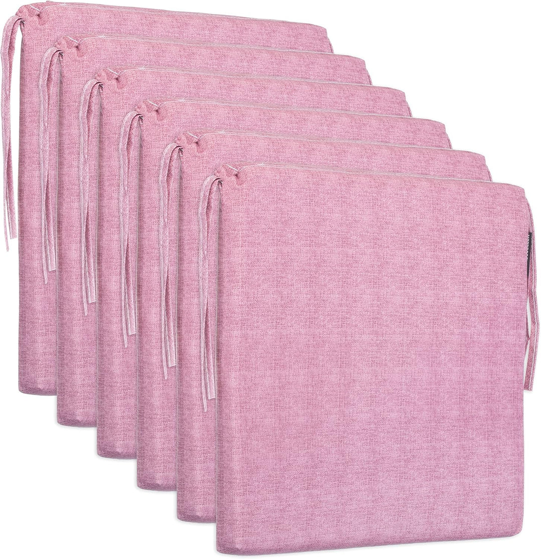 Brandsseller Sitzkissen ca. 40x40 cm mit Klettverschluss Stuhlauflage Sitzauflage 4 Kordelbändern fü