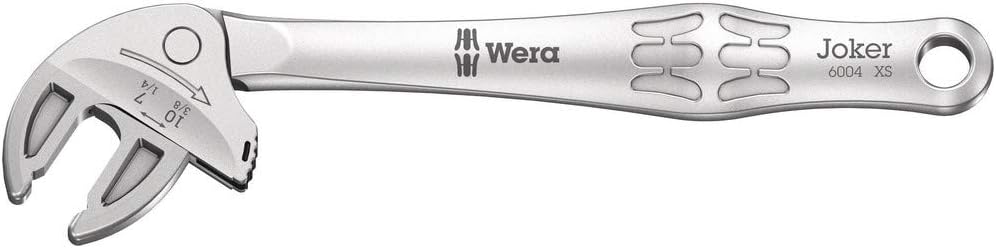 Wera 05020099001 6004 Joker XS Selbstjustierender Maulschlüssel, 7-10 mm (1/4"-3/8") Silber