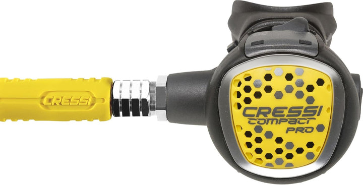 Cressi Octopus zum Tauchen - Premium Octopus mit gelber Röhre Compact Pro, Compact Pro