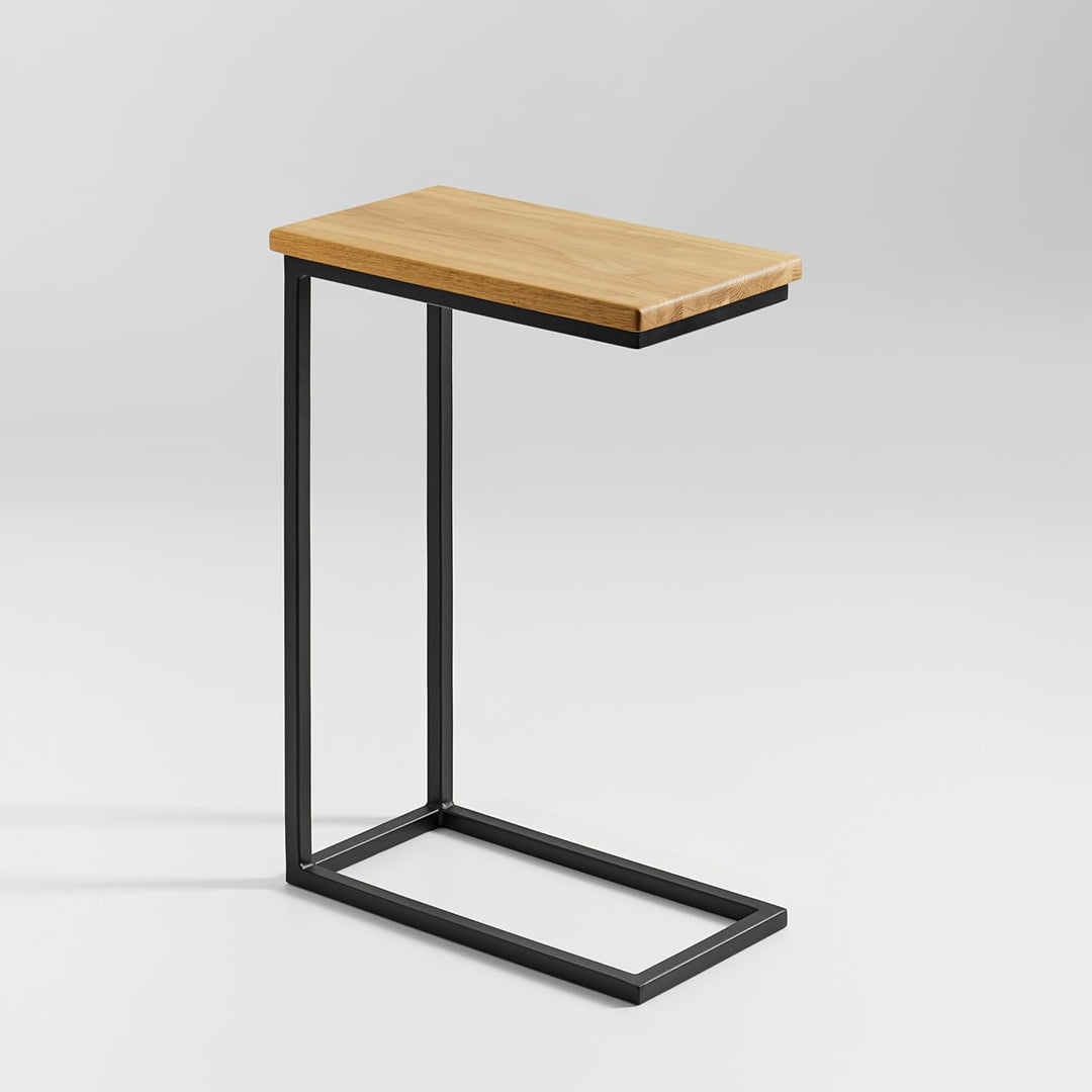 BestLoft® Beistelltisch San Jose (CSH) Laptoptisch Betttisch Couchtisch (Gestell schwarz+Platte hell