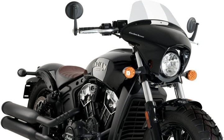 Customacces Batwing SML Langer Scheibe Transparent Puig ref.21074W für Indian Scout Bobber 18'-21' C