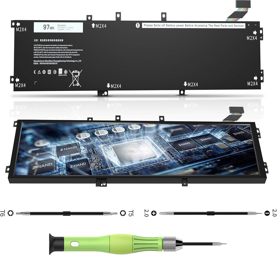 6GTPY 5XJ28 GPM03 Laptop Akku für Dell XPS 15 9550 9560 9570 7590 P56F001 P56F002 Precision 5510 552