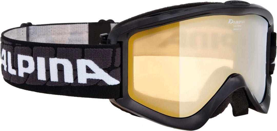 Alpina Unisex - Erwachsene Skibrille Smash 2.0 DH Einheitsgrösse Schwarz, Einheitsgrösse Schwarz