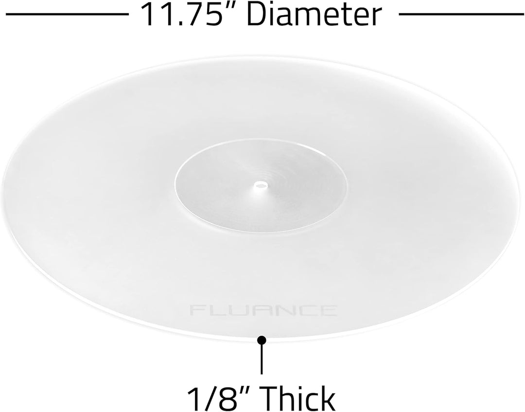 Fluance Acrylplatte für Plattenspieler – reduziert Vibrationen für verbesserte Klangklarheit für Sch