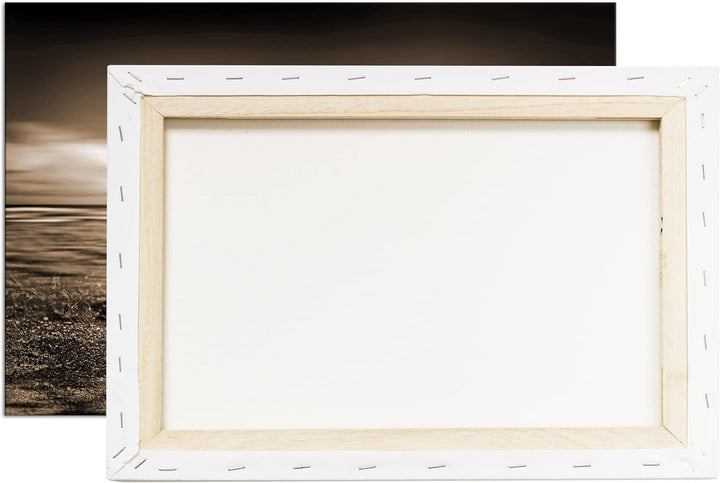 deyoli zauberhafte Löwenfamilie Format: 80x60 Effekt: Sepia als Leinwandbild, Motiv fertig gerahmt a