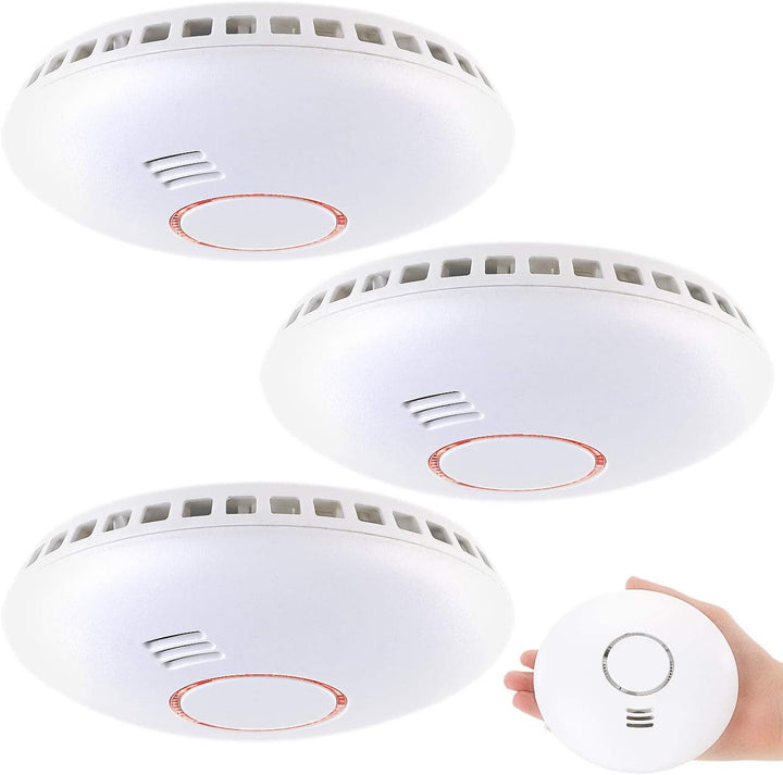VisorTech Hitzemelder: Vernetzbarer Funk-Hitze- und Rauchwarnmelder RWM-460.f, 85 dB, 3er-Set (Rauch