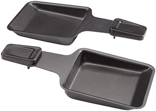 Spring 4-er Set Raclette-Pfännchen - antihaftbeschichtete Raclettepfannen - Auflagefläche: 8 x 8cm